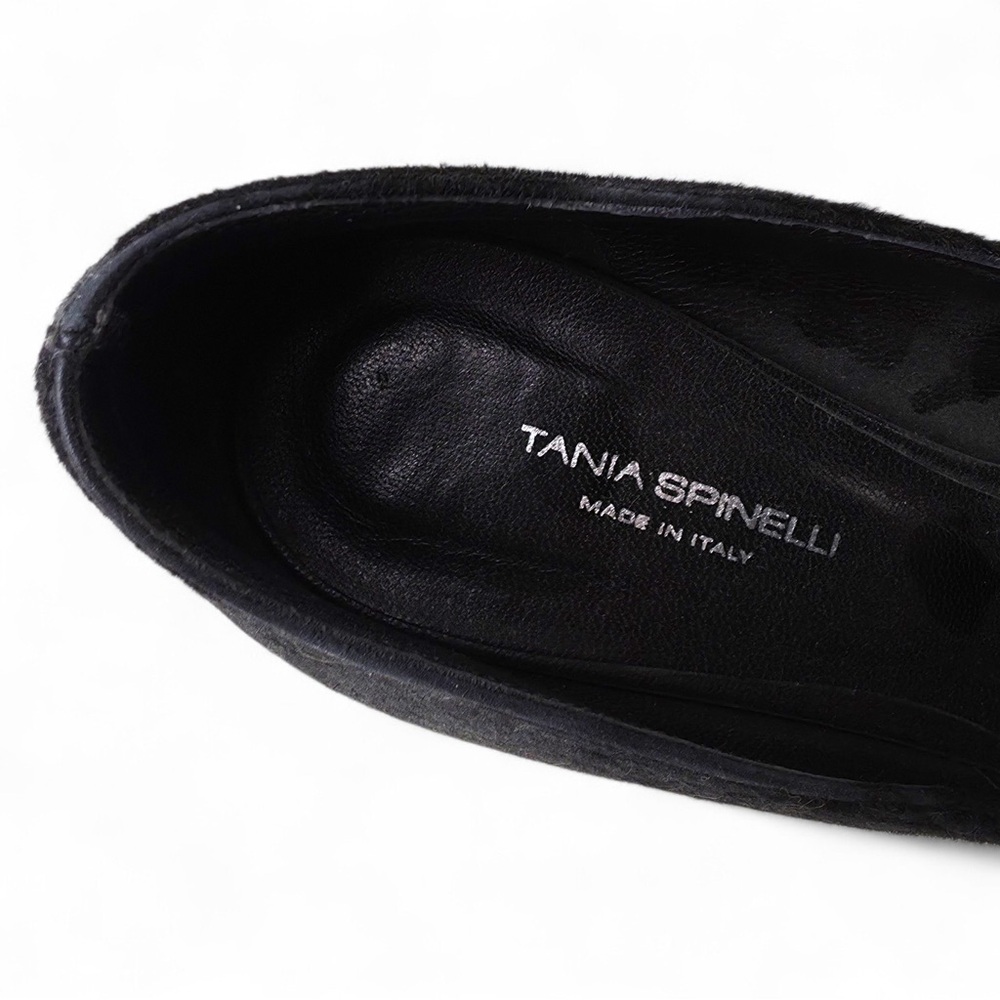 Tania Spinelli Italy Black Calf Hair Platform Pumps - Size 39 - Picture 4 of 5
